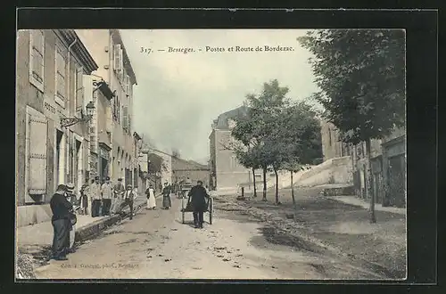AK Besseges, Postes et Route de Bordezac, Ortspartie