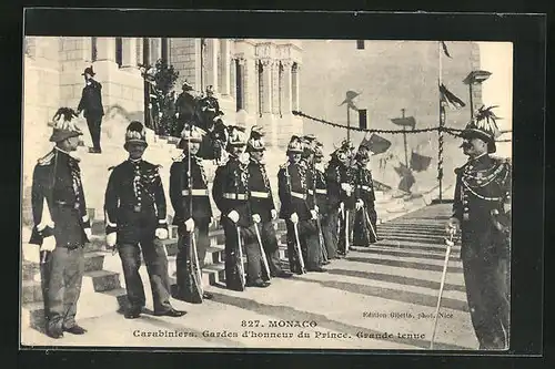 AK Monaco, Carabiniers, Gardes d`honneur du Prince, Grande tenue