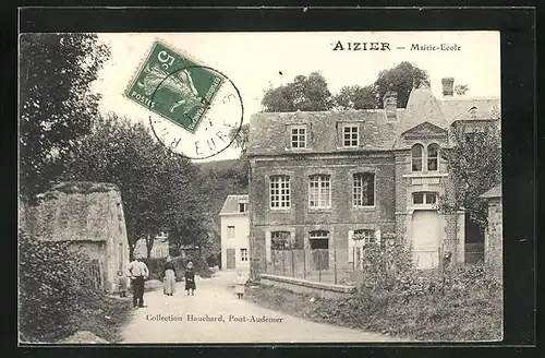 AK Aizier, Mairie et Ecole