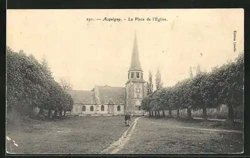 AK Acquigny, la Place de l'Église