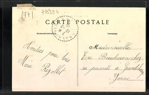 AK Montereau, Les Inondations 1910, Rue Pepiniere Royale