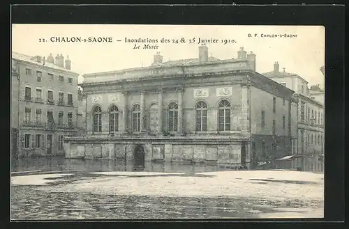 AK Chalon-sur-Saone, Inondations des 1910, Le Musée, Hochwasser