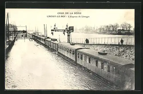 AK Choisy-le-Roi, Crue de la Seine, L`Express de Limoges