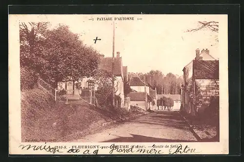 AK Fleurigny-sur-Oreuse, Route de Sens