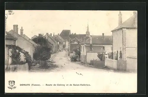 AK Domats, Route de Chéroy et de Saint-Valérien