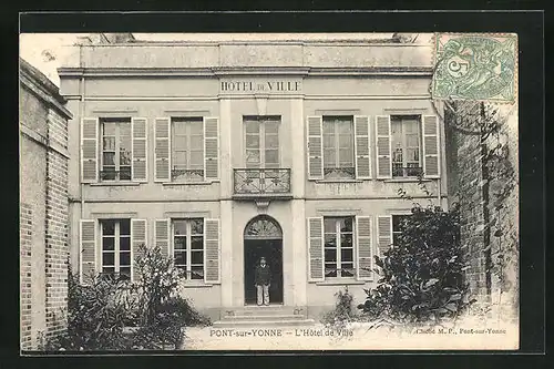 AK Pont-sur-Yonne, L`Hotel de Ville