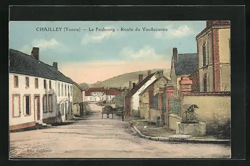 AK Chailley, Le Faubourg, Route du Vaudevanne