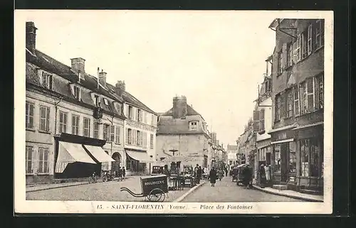AK Saint-Florentin, Place des Fontaines