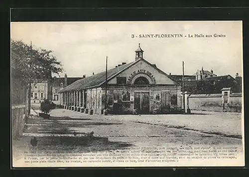 AK Saint-Florentin, La Halle aux Grains