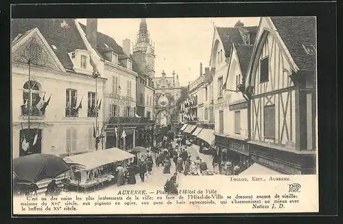 AK Auxerre, Place de l'Hotel-de-Ville