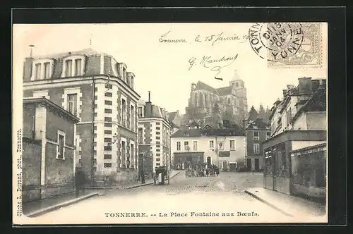 AK Tonnerre, la Place Fontauen aux Boeufs