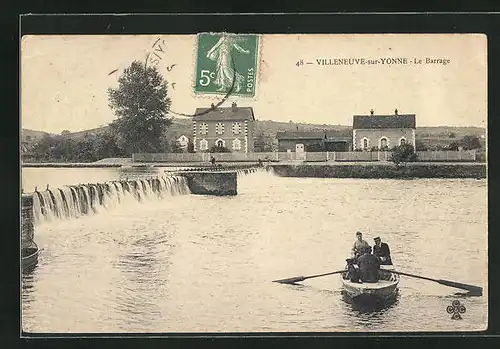 AK Villeneuve-sur-Yonne, le Barrage