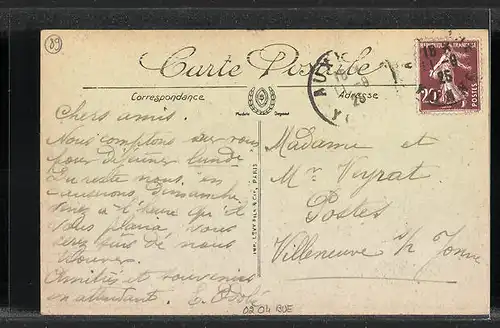 AK Auxerre, La Rue du Temple