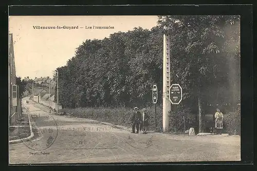 AK Villeneuve-la-Guyard, Les Promenades