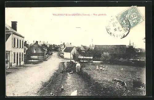 AK Villeneuve-les-Genets, Vue generale