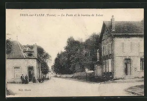 AK Theil-sur-Vanne, La Poste et le bureau de Tabac
