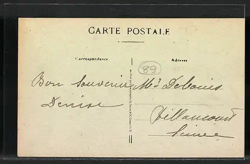 AK Villeneuve-la-Guyard, Faubourg de Sens, Cafe Hotel du Cheval