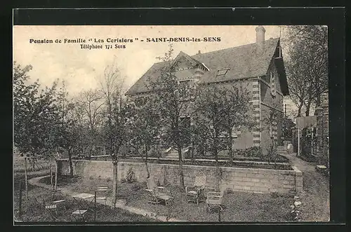 AK Saint-Denis-les-Sens, Pension de Famille Les Cerisiers