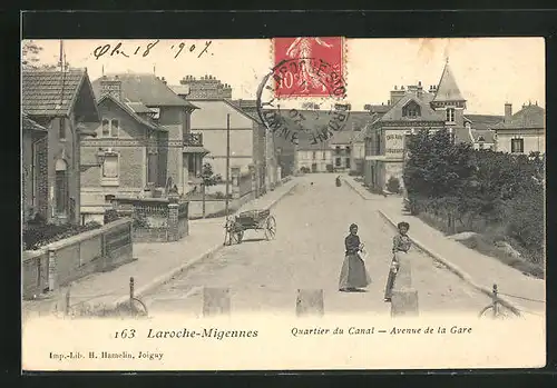 AK Laroche-Migennes, Quartier du Canal, Avenue de la Gare