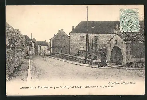 AK Saint-Cyr-les-Colons, l'Abreuvoir et les Fontaines