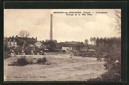 AK Brienon-sur-Armancon, L`Armancon, Barrage de la Tete Noire