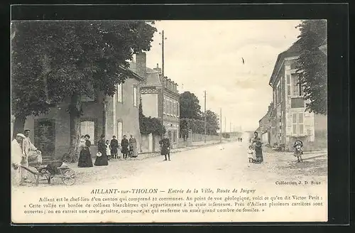 AK Aillant-sur-Tholon, Entrée de la Ville, Route de Joigny