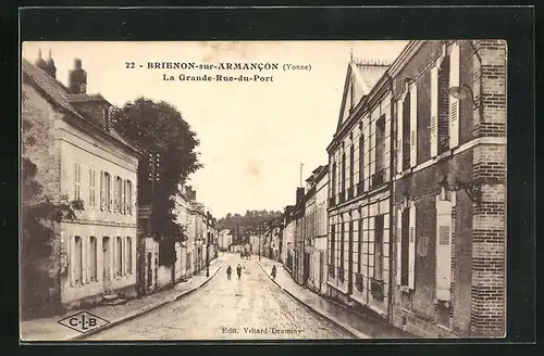 AK Brienon-sur-Armancon, La Grande-Rue-de-Port