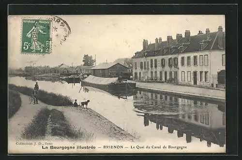 AK Brienon, Le Quai du Canal de Bourgogne