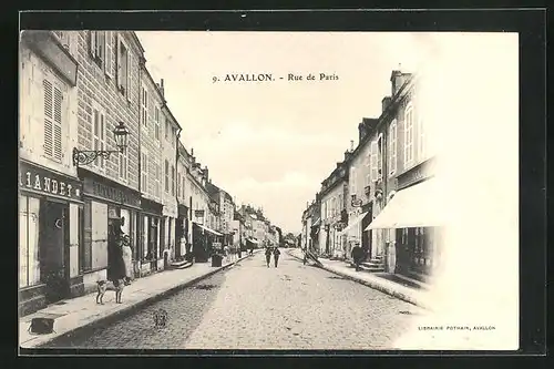 AK Avallon, Rue de Paris