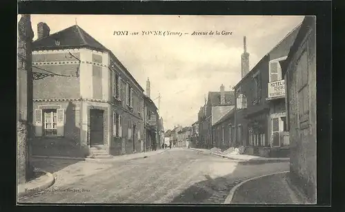 AK Pont-sur-Yonne, Avenue de la Gare