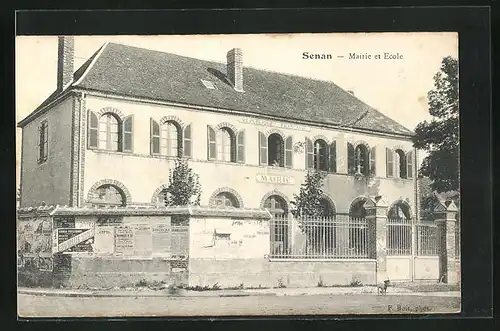 AK Senan, Mairie et Ecole, Gebäudeansicht