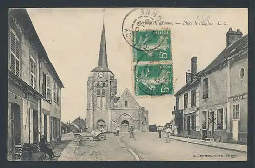 AK Chéroy, Place de l`Eglise, Kirche