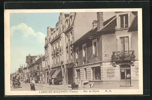 AK Laroche-Migennes, Rue de Dijon, Ortspartie