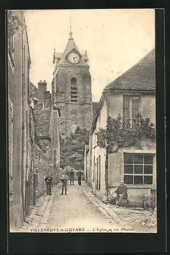 AK Villeneuve-la-Guyard, L`Eglise et Rue Housset