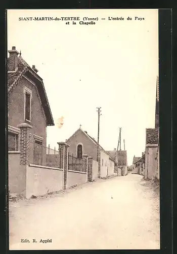 AK Saint-Martin-du-Tertre, La Chapelle a l`Entree du Village