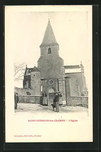 AK Saint-Germain-des-Champs, Personnes avant l`Eglise