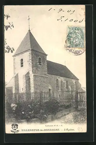 AK Villeneuve-la-Dondagre, L`Église