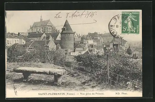 AK Saint-Florentin, Vue prise du Prieuré