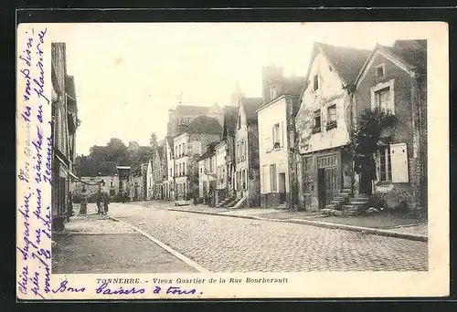 AK Tonnerre, Vieux Quartier de la Rue Bourberault
