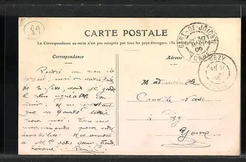 AK Sepeaux, Vue prise de la Route de Villefranche