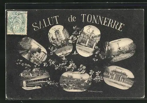 AK Tonnerre, Caisse d`Epargne, Eglise Notre-Dame, La Fontaine du Patis