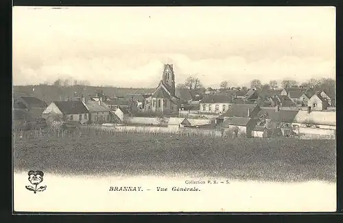 AK Brannay, Vue Générale, Totalansicht mit Kirche