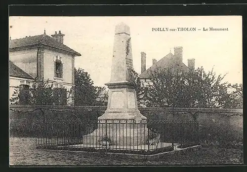 AK Poilly-sur-Tholon, Le Monument