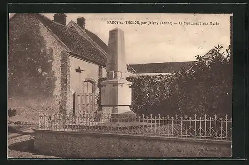 AK Paroy-sur-Tholon, Le Monument aux Morts