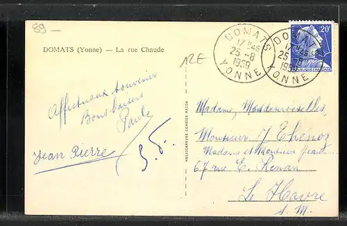 AK Domats, La rue Chaude