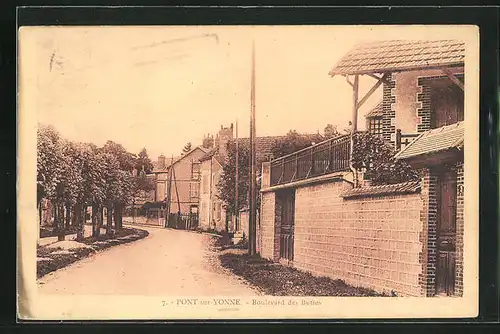 AK Pont-sur-Yonne, Boulevard des Buttes