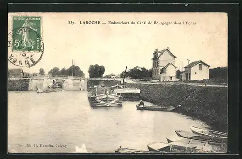 AK Laroche, Embouchure du Canal de Bourgogne dans l'Yonne