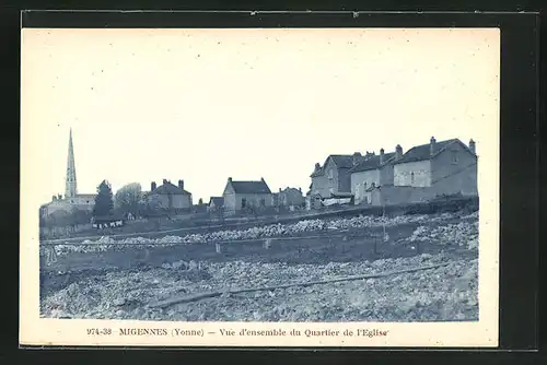 AK Migennes, Vue d'ensemble du Quartier de l'Eglise