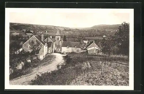 AK Blannay, Quartier de l`Eglise, vue Generale