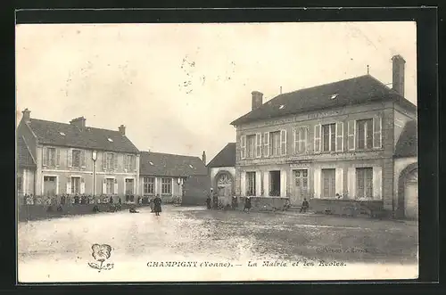 AK Champigny, La Mairie et les Écoles